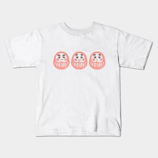 Japanese Daruma Good Luck Trio Kids T-Shirt